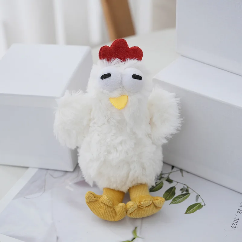Wholesale 12pcs/lot 15cm Hot animal Chicken plush toys keyring  Chick dolls pendant key chain for children gifts 3