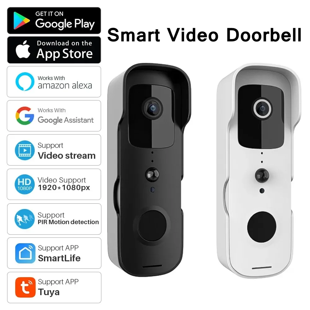 TuyaSmartHome1080PVideoDoorBellCameraOutdoorWirelessDoorbell
