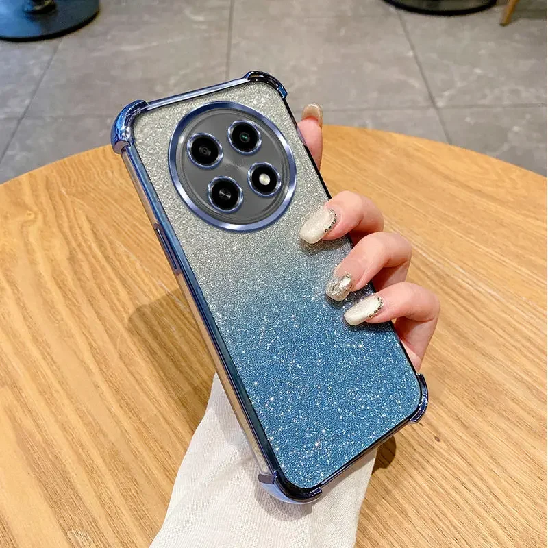 Shockproof Gradient Glitter Silicone Phone Case