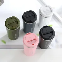 380ML/510ML Travel Coffee Mug Stainless Steel Thermal Mug Leakproof Tea Coffee Cup Car Vacuum Flasks Portable Insulated Bottles 2