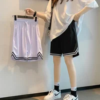 Girls Hong Kong Style Loose Five-Point Sports Shorts Thin Sports Casual Pants High School Students Running Large Size Shorts