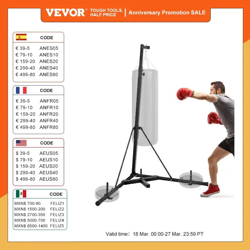 VEVOR Popsport Heavy Bag Stand Free Standing Punching Punch Bracket