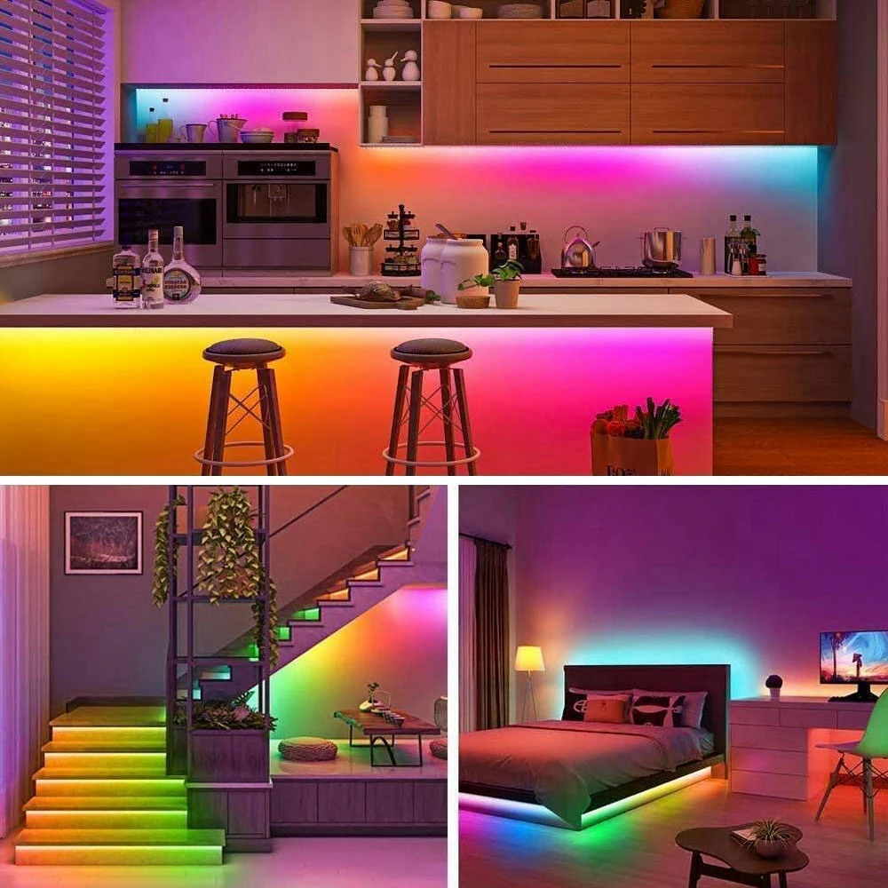 WS2812B WS2811 WS2813 WS2815 30/60/144픽셀/led/m 5050 RGB LED 스트립 WS2812 개별적으로 주소 지정이 가능한 테이프 조명 DC5V DC12V