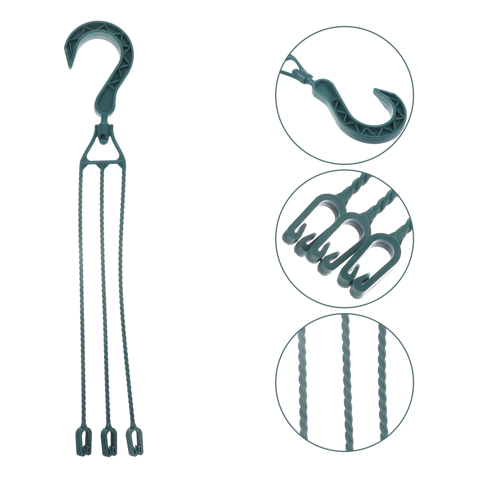 

5 Pcs Hanging Basin Hook Flowerpot Hooks for Deck Decorations Plant Plastic 360 Rotatable Potted Hangers Pots