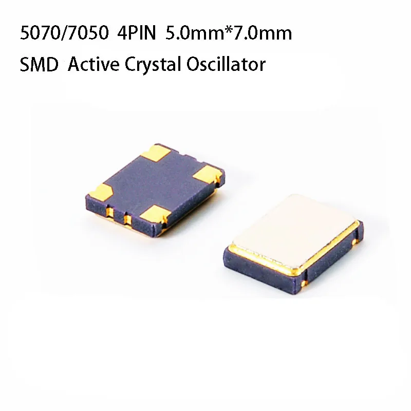 10개/묶음 100MHZ 5*7mm 7050 5070-4P SMD 오실레이터 100M 100.000MHZ 3.3V-5V 액티브 크리스탈 오실레이터