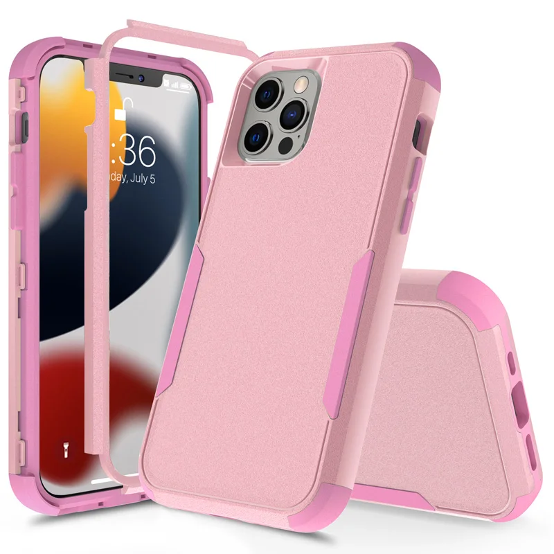 thumbnail image 1 of 3 Layer Case for iPhone 15 14 13 12 11 Pro Max Mini XR XS Max 8 7 15Plus SE 2020 Luxury Armor Shockproof Soft Bumpers Hard Cover, 1 of 5