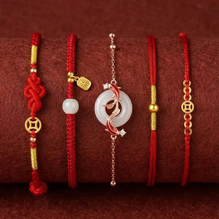Pulsera de la Suerte Nudo Rojo Ajustable