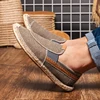 Mens Flax Espadrille Loafers Slip-On Comfort Shoes with Round Toe Fashion Women Canvas Walking Shoes Casual Fisherman Driving 3