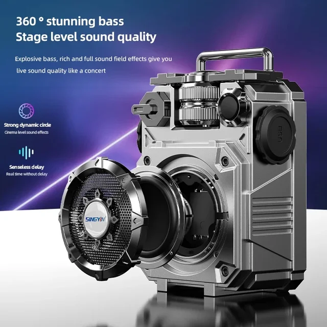 Mecha Style Bluetooth Speaker Portable Subwoofer Mini Creative Super Bass TF Card Insertion Cool Music Player Wireless Sound Box 3