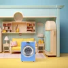 Miniature Washing Machine Model Portable Washer DIY House Layout Prop Metal Decor Tiny 5