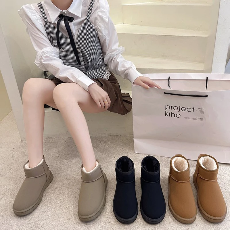 

Snow Boots Women's Winter Cashmere Warm Ankle Boots Thick Soled Fashion Cotton Shoes Platform Boots Women Sorbern Boots