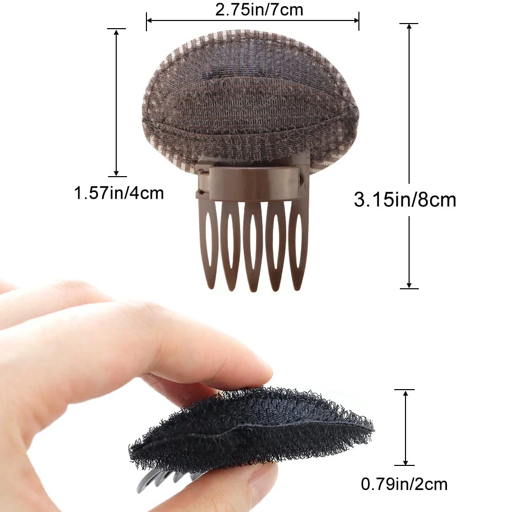 Invisible Fluffy Sponge hair clips Front Line Forehead Volume Base Puff Cushion Hair Clips Bun DIY Styling Women Accessory
