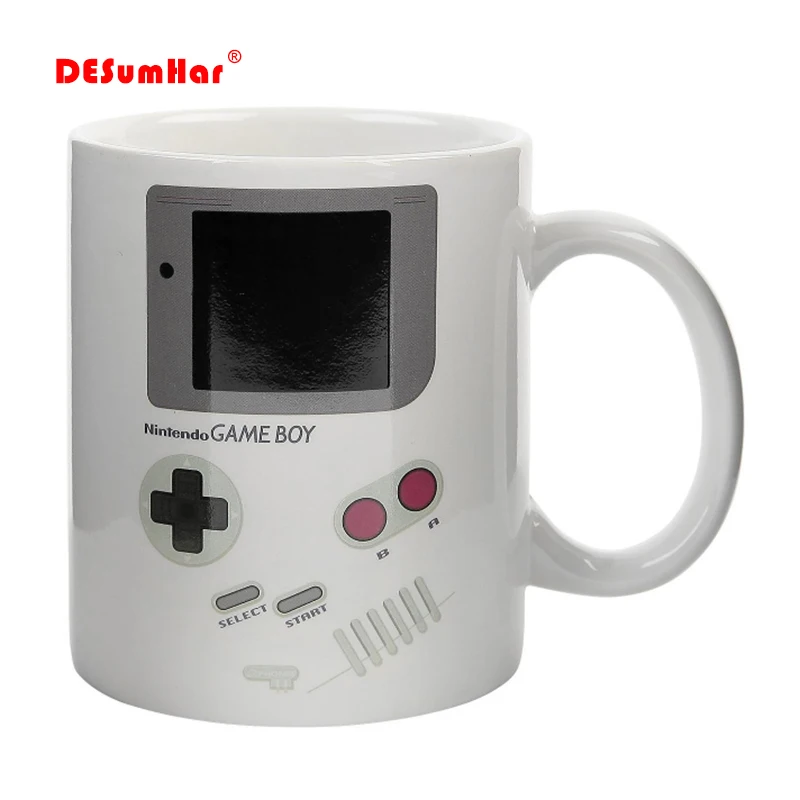 Funny Heat Sensitive Game Mugs Ceramic Boy Mug Home Office White Porcelain Milk Beer Coffee Mug Color Changing Drinkware ceramic drinking cup ceramic cup ceramic mug ceramic coffee cup beer mug coffee cup