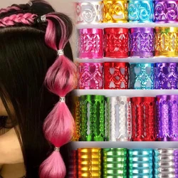 10-30Pcs Small Dreadlock Beads For Braids Kids Girls Hair Rings Adjustable Cuff Clip Hair Braid Beads Styling Tools Accessories
