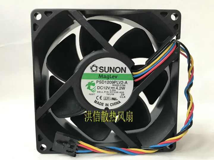 

Бесплатная доставка, оригинальный серверный вентилятор Dell SUNON 9032 PSD1209PLV2-A 12 В постоянного тока, 4,2 Вт