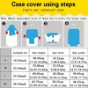 Thick Elastic Colored Striped Luggage Protection Cover Zipper Luggage Suitcase Cover Suitcase Handle Cover Travel Accessories 6