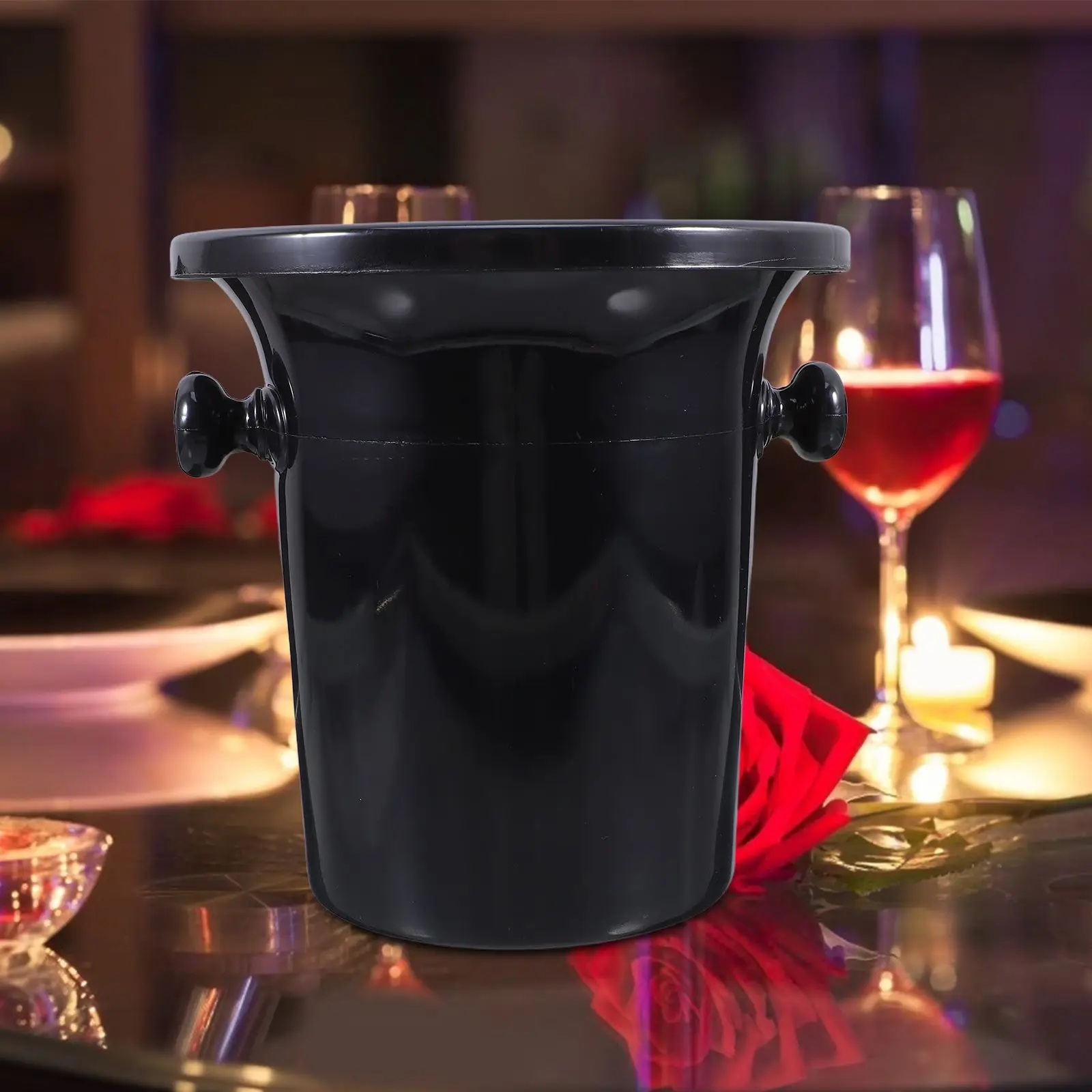Spit Barrel Double Ears Wine Spittoons Ice Buckets Western Spitting Barrels Plastic Tasting Accessories Round Glasses