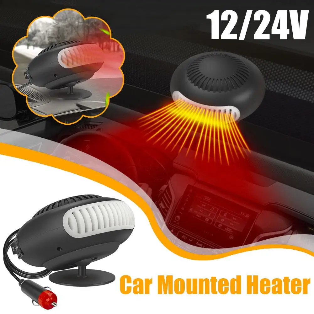 

12V/24V 120W 2 IN 1 Car Heater Electric Cooling Heating Windshield Defogging Portable Demister Defroster Dryer Fan Electric W5S4