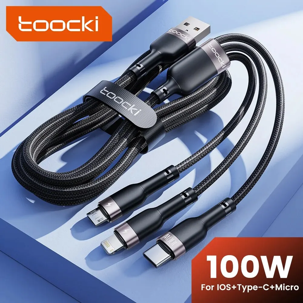 Toocki Cavo USB Tipo C 6A 100W, Ricarica Rapida, 1 Metro, Colore Nero