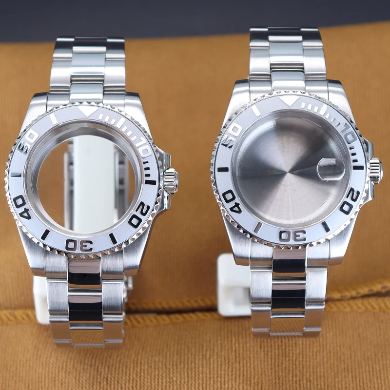 

40mm Watch Cases Watchband 20mm Parts Sapphire Crystal Glass For Nh34 Nh35 Nh36 Nh38 Eta2824 Miyota8215 Movement 28.5mm Dial