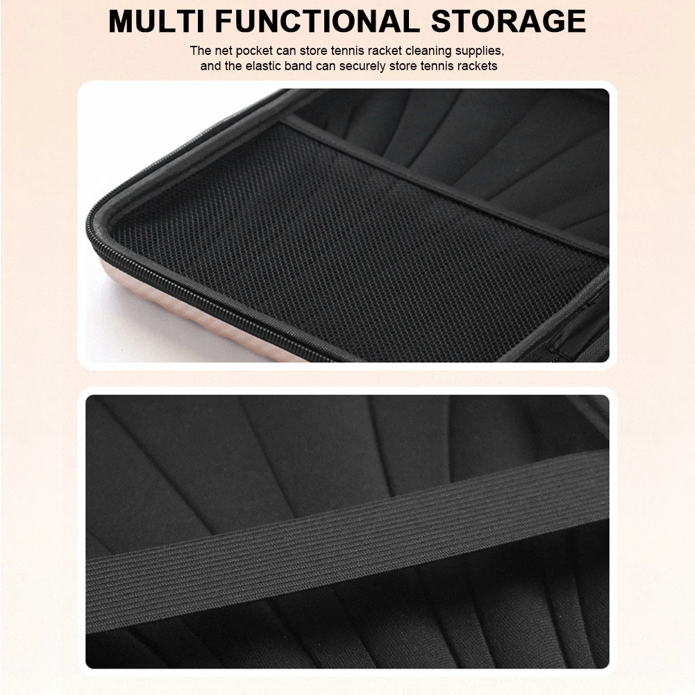 Ping Pong Paddles Case Hard Shell Ping Pong Racket Paddle Cover Bag EVA Square Shaped Waterproof for 2 Paddles & Multiple Balls