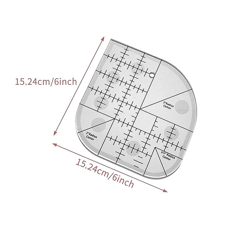 Creative Curved Corner Cutter Quilt Ruler, Sewing Patchwork Ruler Sewing Template Patchwork Tool,DIY Supplies-AA68