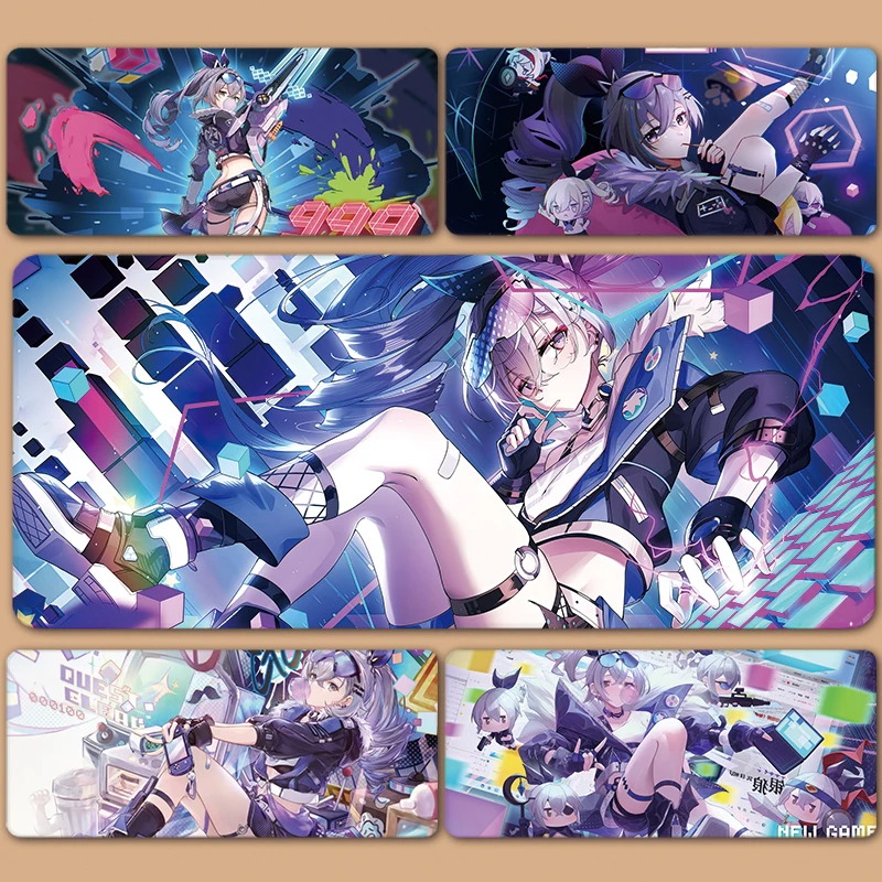 Honkai-star Rail Silver Wolf Grande Mousepad Teclado Pad Mouse Pad Prata Xxl