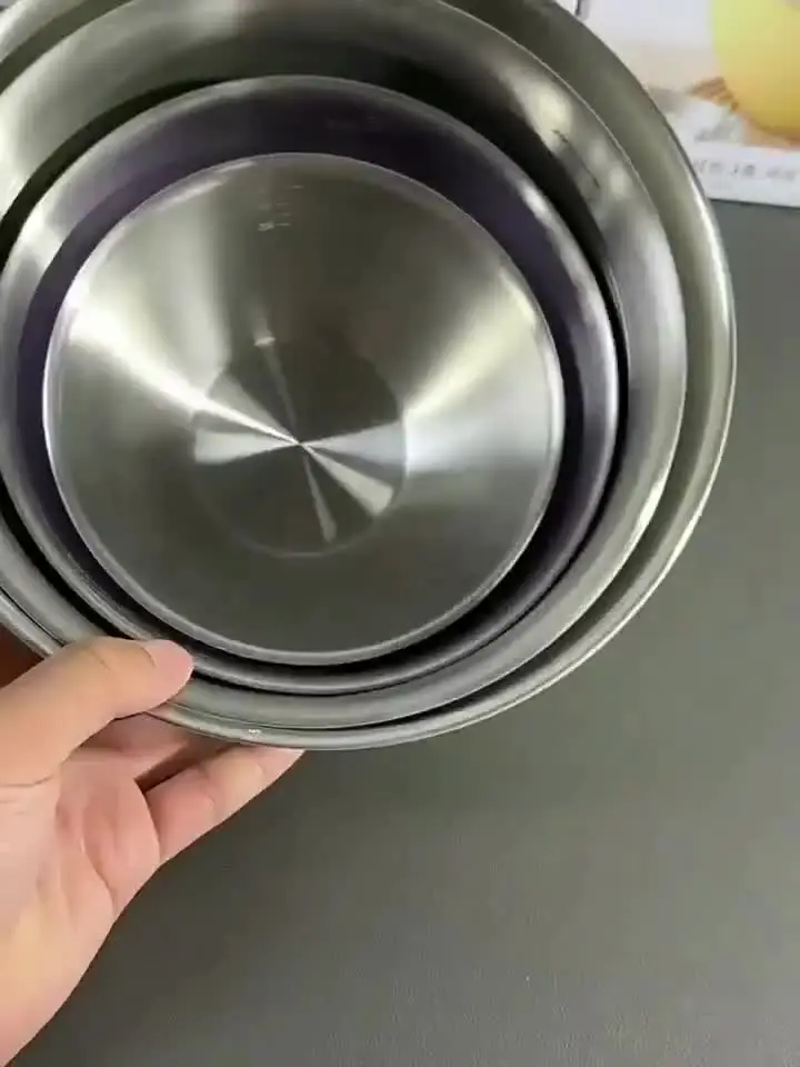 Set 5 Ciotole In Acciaio Inox Con Coperchi - Insalatiera, Mixing Bowls