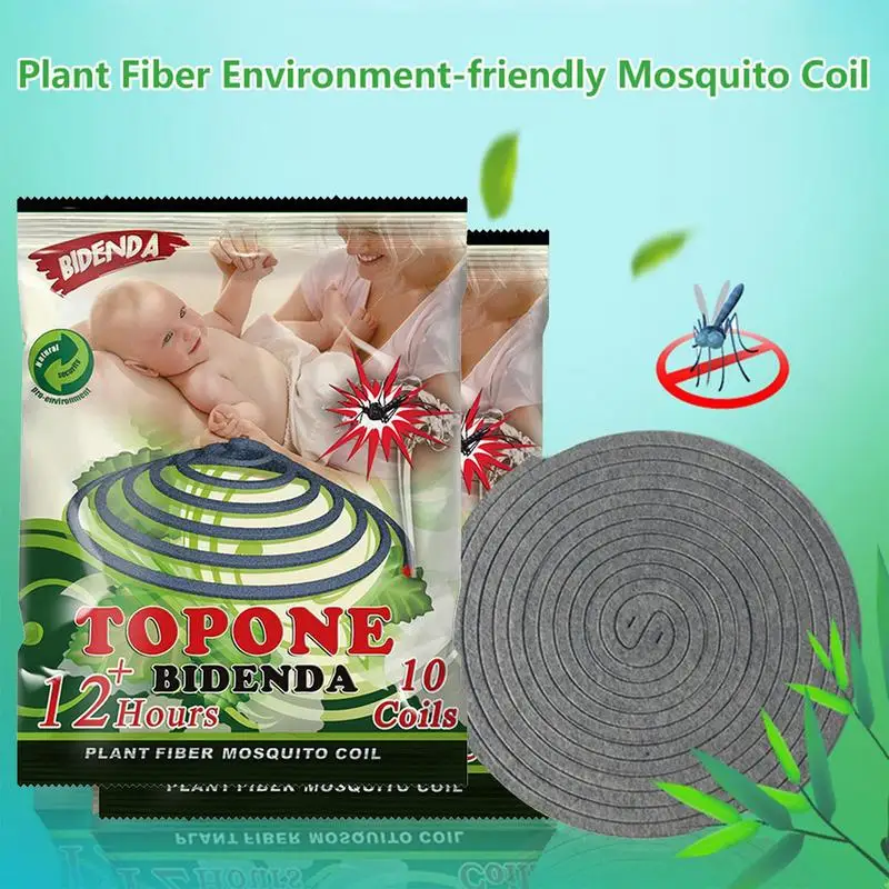 Bobina Di Incenso Alla Citronella 10 Pezzi Bobine Di Repellente Di Polpa Naturale Bastoncini Di Citronella Bobina Di Citronella Delicata Con Supporto 