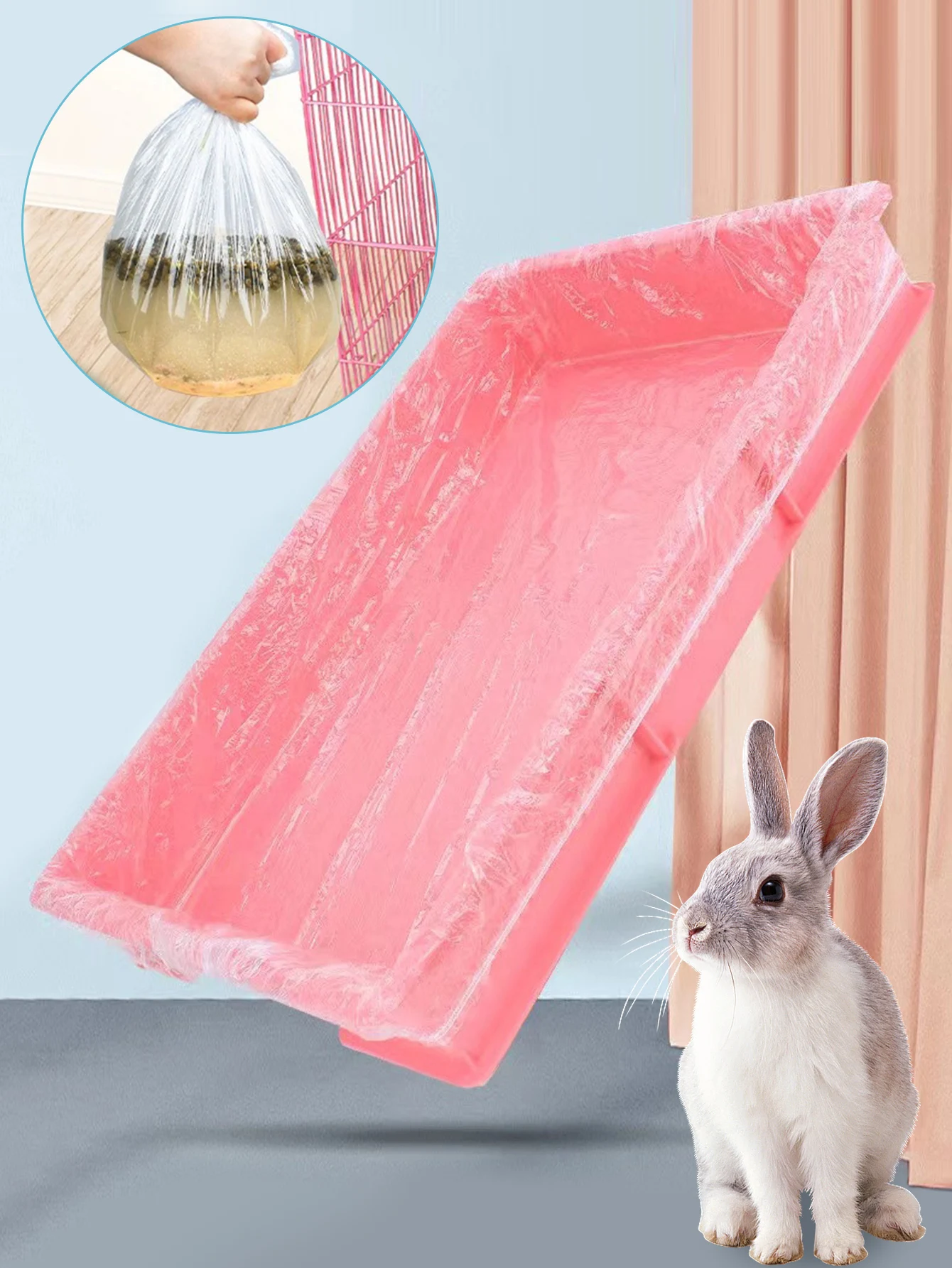 10 teile/satz Pet Tablett Einweg PE Filme Kaninchen Wurf Matte Käfig Tablett Abdeckung Käfig Chassis Film Abdeckung Wc Große Ändern Pad – Detail 9