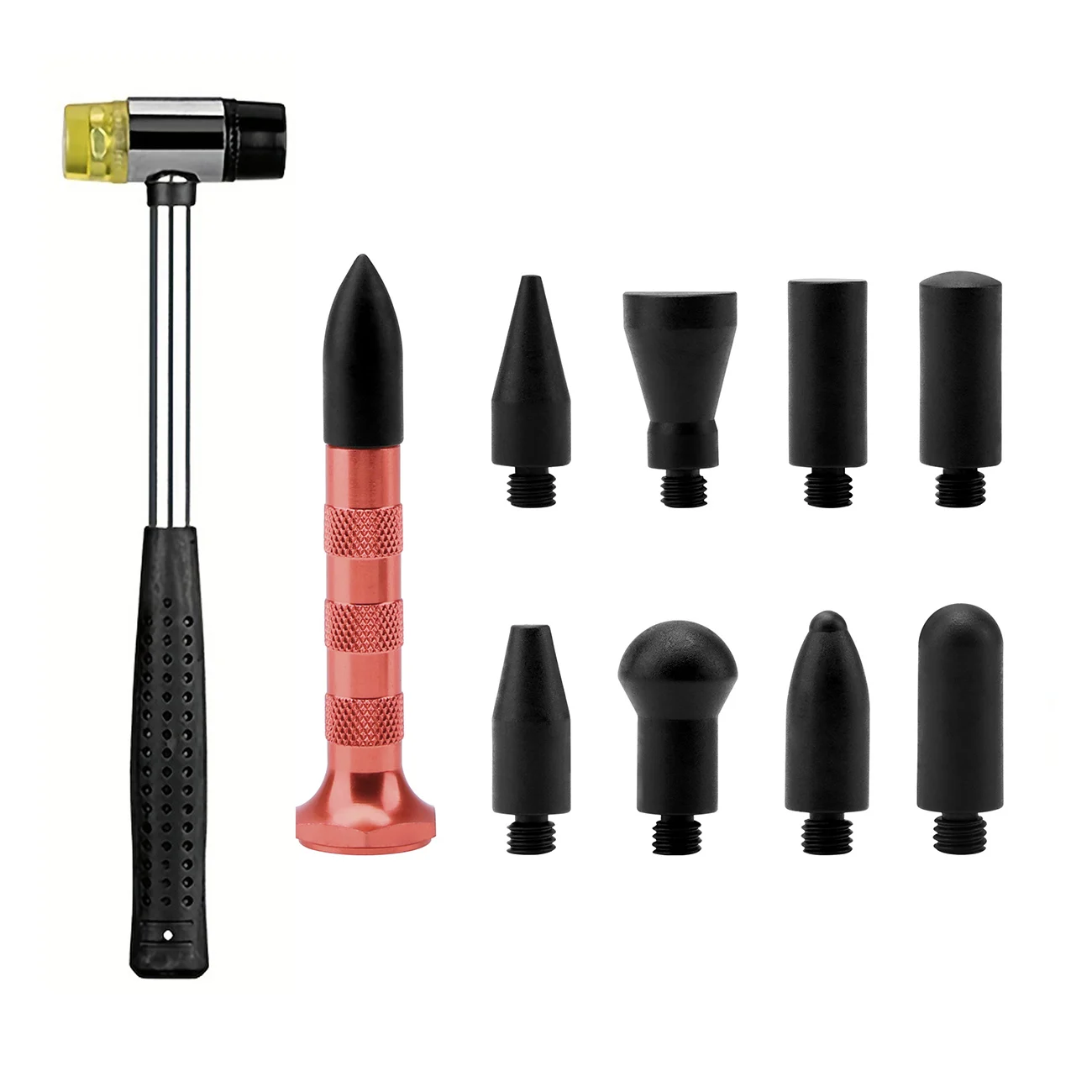 Auto Paintless Dent Repair Kit Body Bridge Puller Car Dent Removal Tap Down Tools Ubber Hammer for DIY Repair on Cars For Paintless Dent Repair Tools Dent Puller Suction Cup