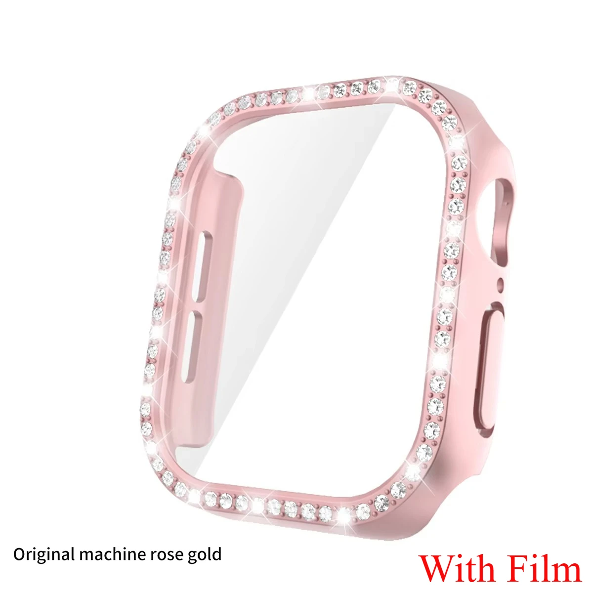 Diamond Glass Apple Watch Bling Bumper Protector Case