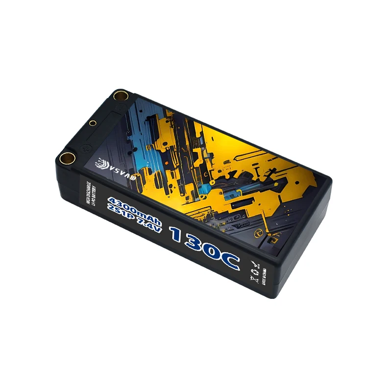 Upgradedl TERANTY 7.4V 2S 4300mAh 130C/260C HV Lipo Battery compatible with 1/10 remote control racing RC model tank battery 5