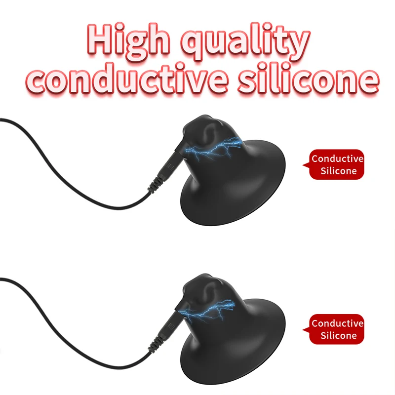 Electric Shock Nipple Suction Cup Breast Clitoris Sucker Erotic Nipple Clamps Pump Adult Game Breast-fed Sex Toys for Women Men electro sex toys electric sex toys