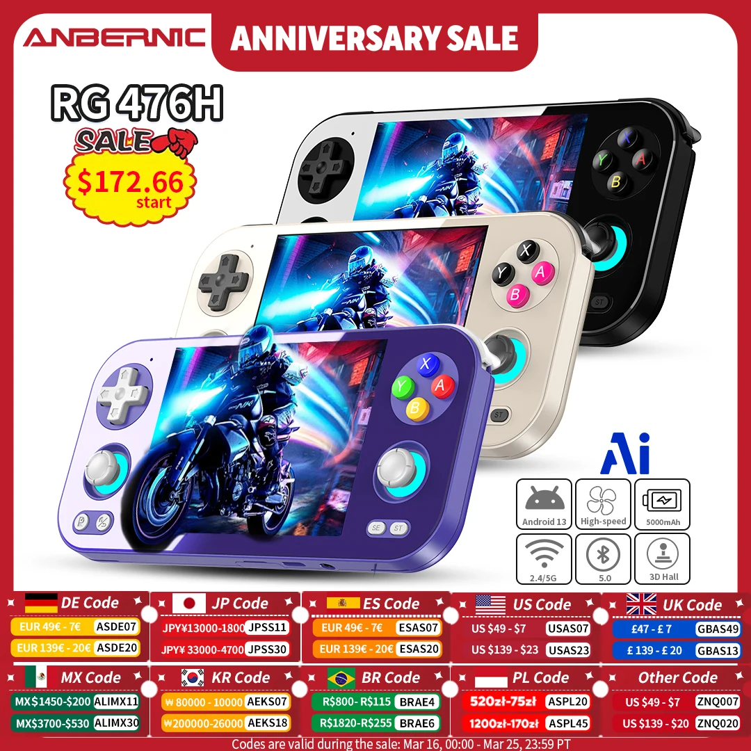 Anbernic Rg476h Handheld Game Console Android Video Game Player_voghion.com