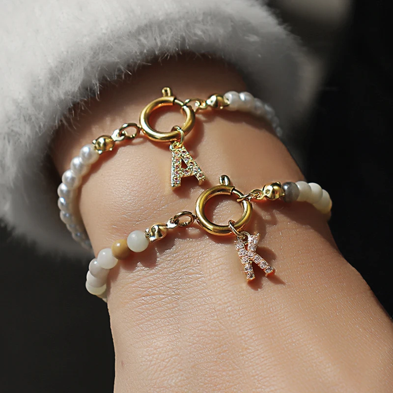 Collier Initiale En Acier Inoxydable, Collier Femme Avec Pendentif Petite Lettre A-Z - Cadeau