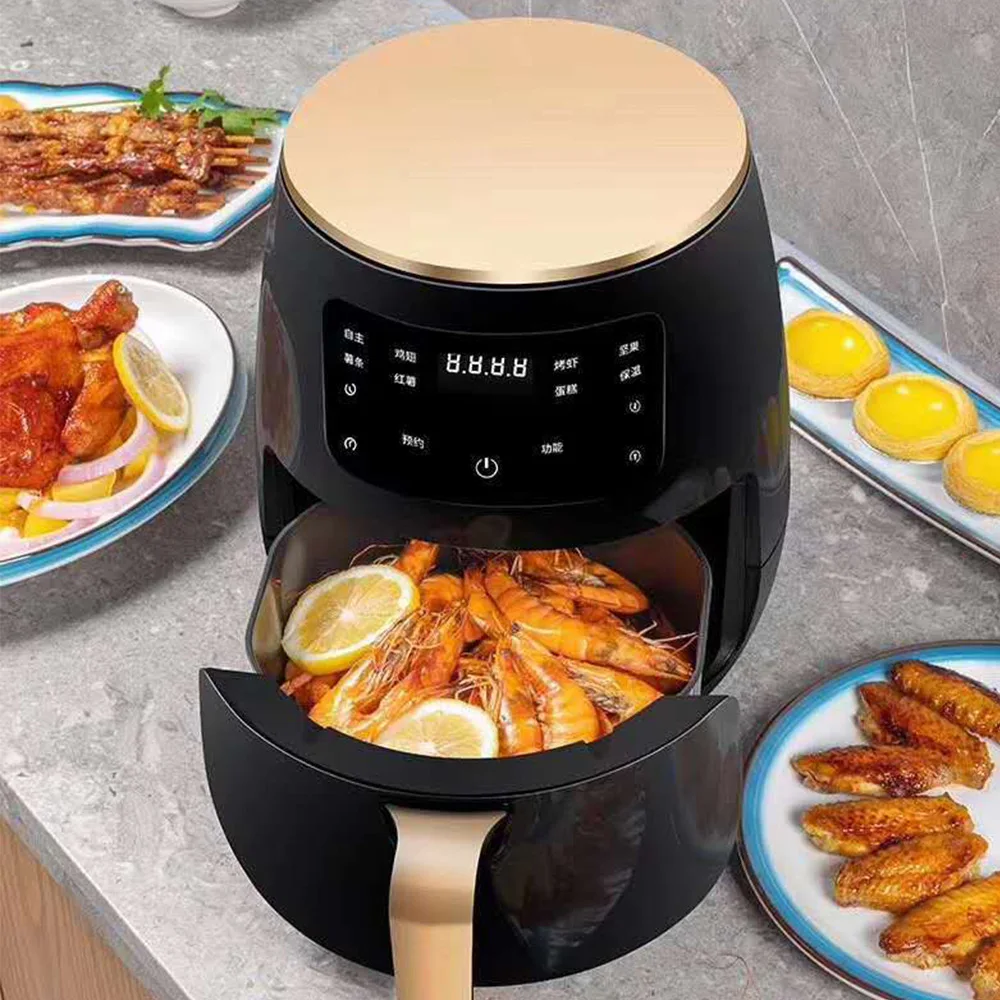 4.5l household air fryer without oil multifunctional air fryer lcd large capacity frying machine non fried chicken fries machine 4.5L Household Air Fryer without Oil Multifunctional Air Fryer LCD Large Capacity Frying Machine Non-fried Chicken Fries Machine 5