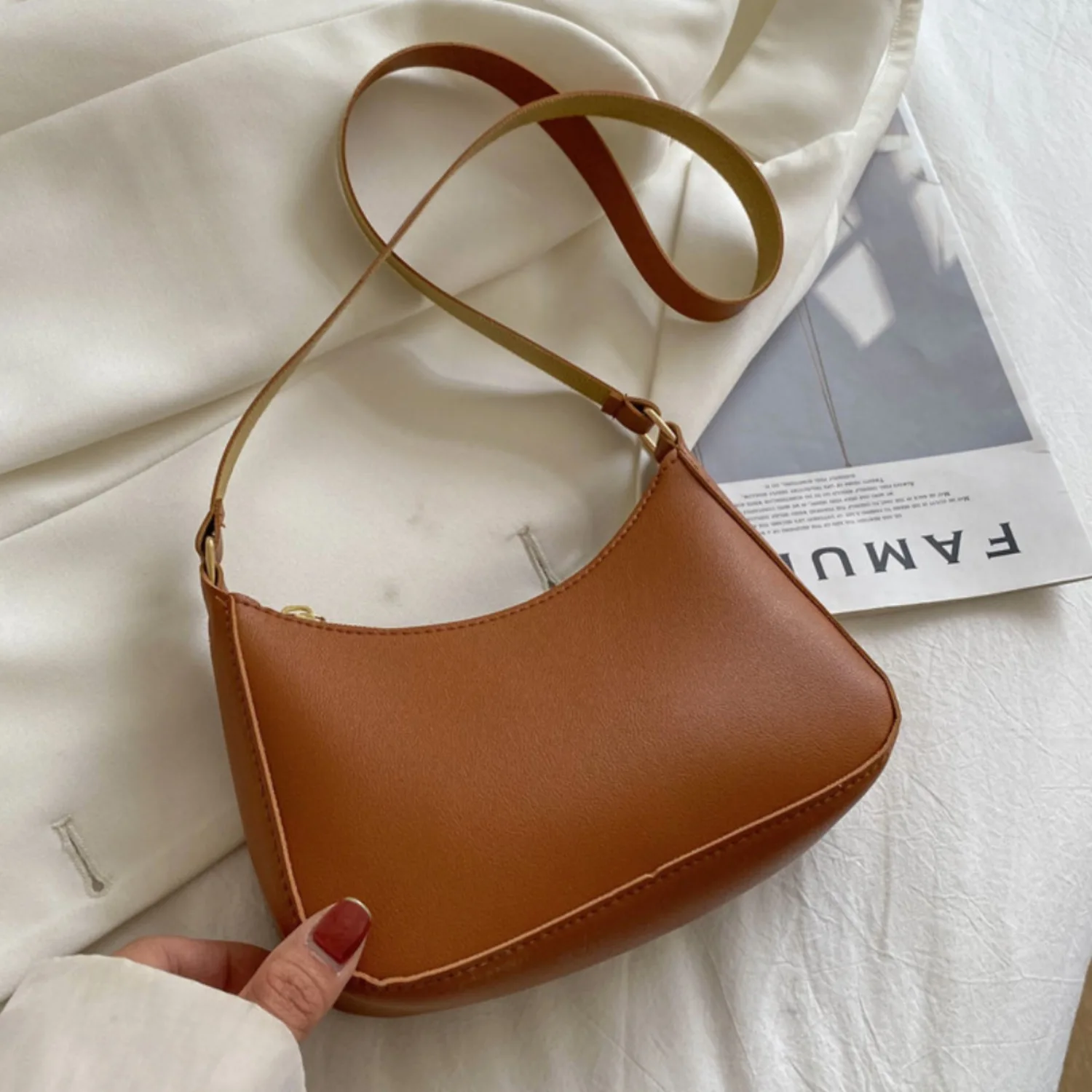 Ladies Fashion Shoulder Bags Retro Pure Color Macaron Small Square Bag Hundreds of Handbag Casual Women's Bags