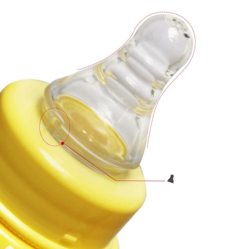 Baby Milk Bottle Food-grade Cartoon-design Feeding Bottle 8-inch Height Gravity-Ball Design