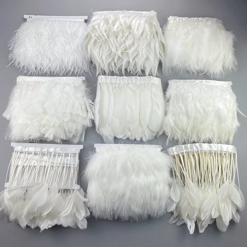 Ribete De Plumas De Pavo De 2 Metros – Adorno De Marabú Para Manualidades, Disfraces, Decoración De Vestidos Y Costura, En Varios Colores