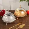 Cake Stand with Acrylic Dome Dried Fruit Fruit Dessert Plate Snack Decor Ramadan Tray Candy Dome for Wedding Parties Festivals 2