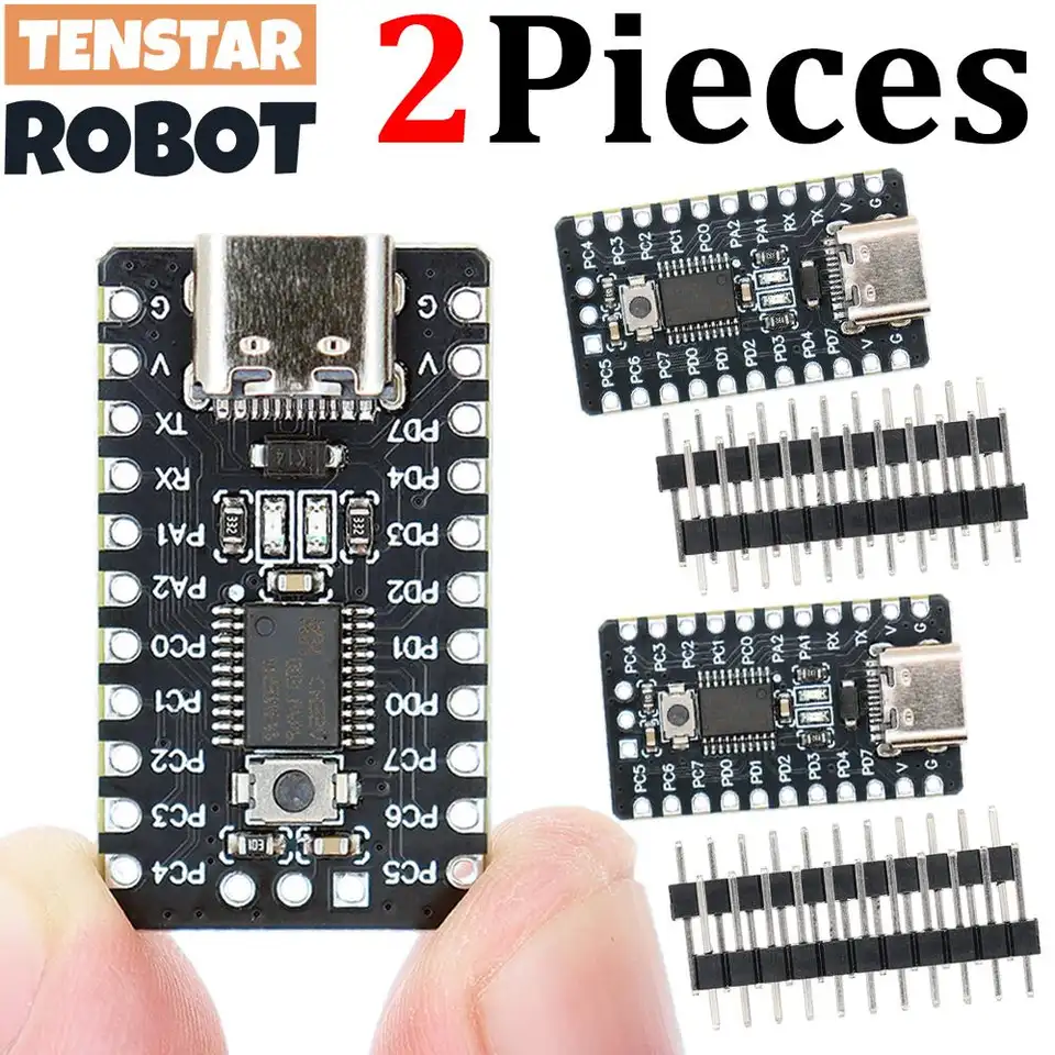 TSTARDEV 2pcs Black CH32V003 Development Board Minimum System Board Core Board RISC-V CH32V003F4P6 Microcontroller Module image 1