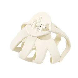 Elegant Black Geometric Matte Hair Clips for Women - Minimalist Daily Hair Accessories (G - white)