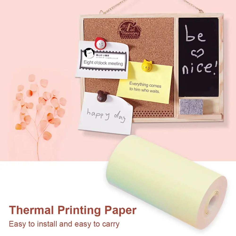 Thermal Sticker Paper 57mm Width Rolls For Mini Printers Pose Machine Kid Camera
