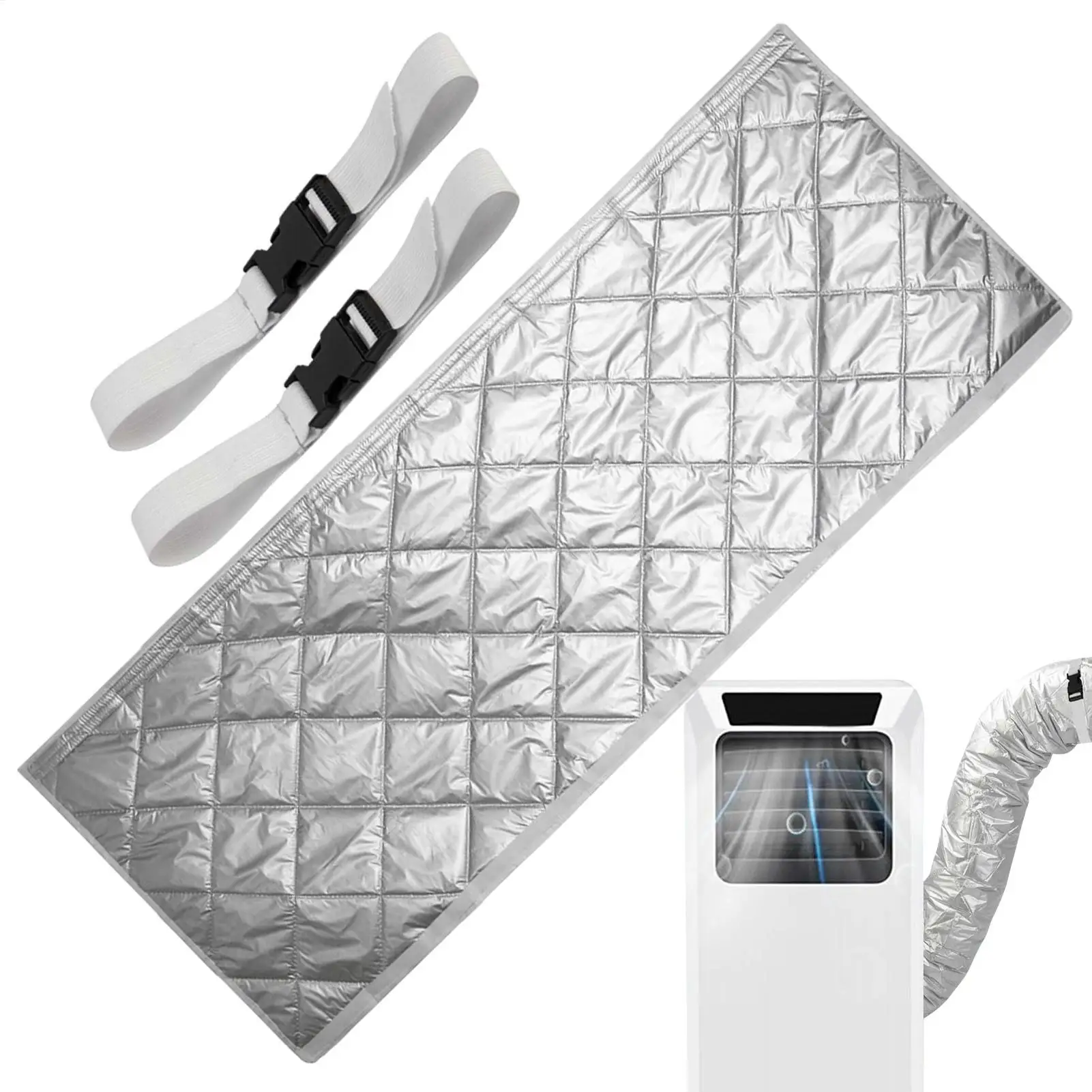 Air Conditioner Hose Insulation Cover AC Duct Vent Hose Insulated Cover Wrap with Adjustable Straps Exhaust Tube Accessories