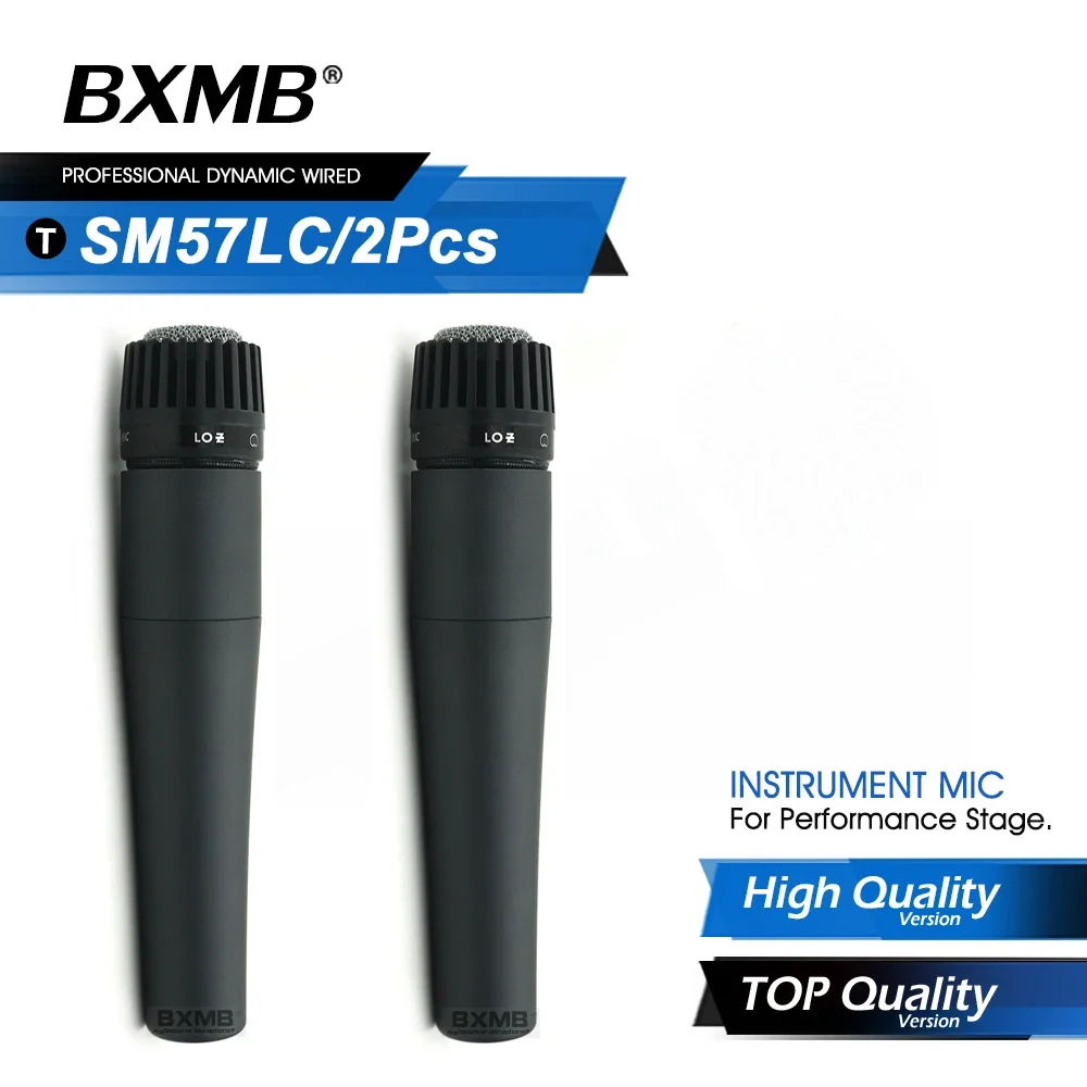 2 Pz/Lotto Microfono Cablato Professionale Di Alta Qualità Sm57 Sm57Lc Strumento Mic Per Performance Live Karaoke Stage