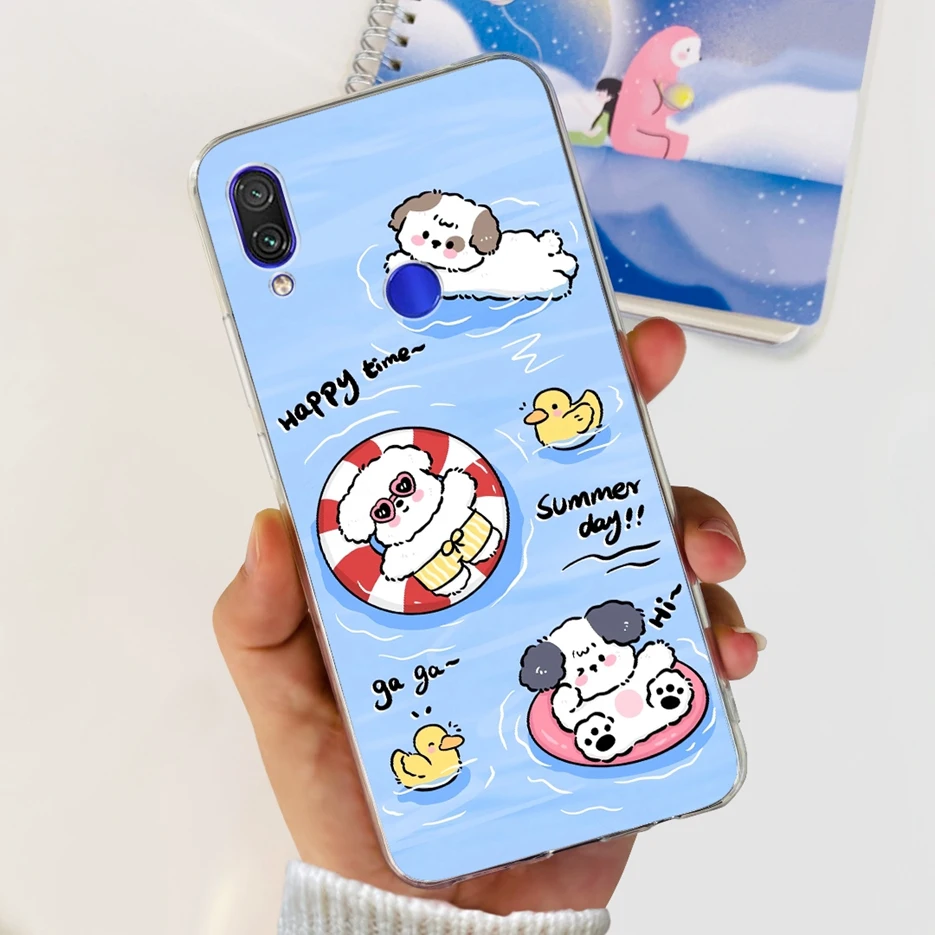 Fashionable Clear Silicone TPU Phone Case - Painted Design Cover