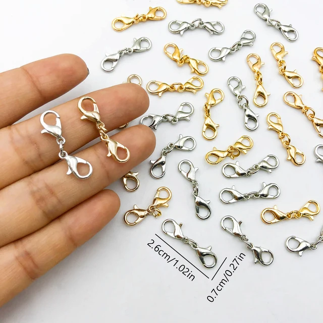 Fermoir Bracelet Perle Fermoirs Magnétiques Homard Pour Bijoux - Lot De 12 - Argent Et Or Fermoir Collier Bracelet