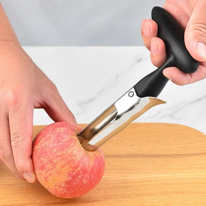 Double Head Stainless Steel Fruit Digging Spoon Pineapple Peeler Peeler Stainless Steel Apple Corer Knife Corer Kitchen Gadget