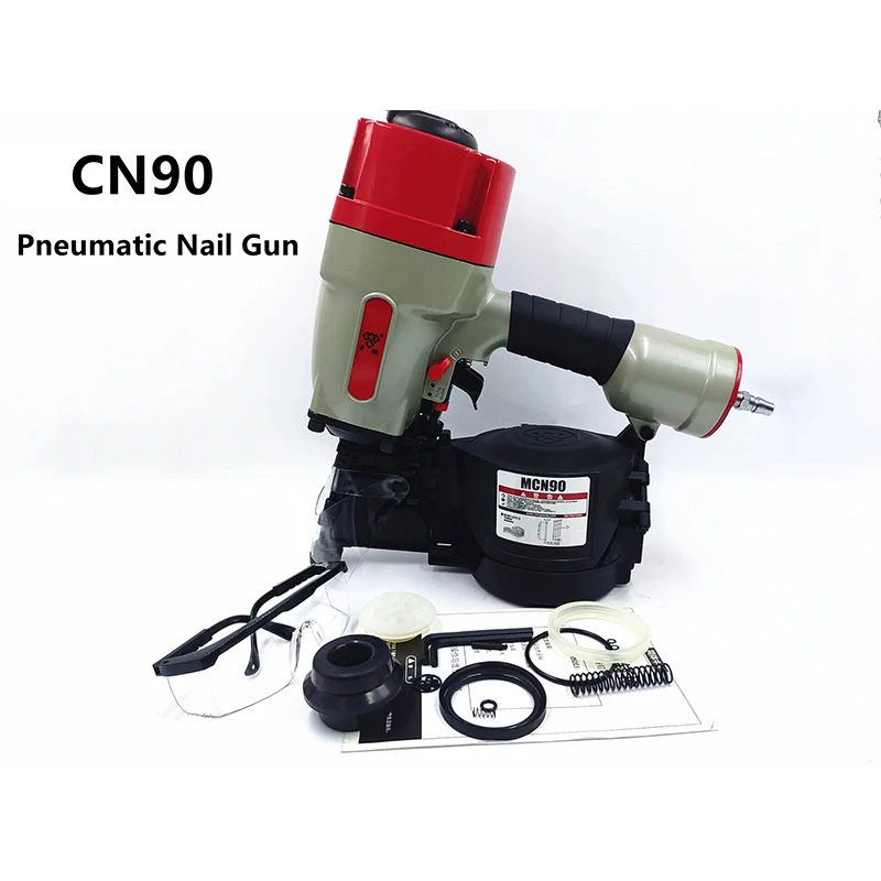 

Industrial Pneumatic Tool CN90 Pneumatic Coil Nailer Light Roll Nail gun For Pallet Making Nail Woodworking Framing Nail Gun